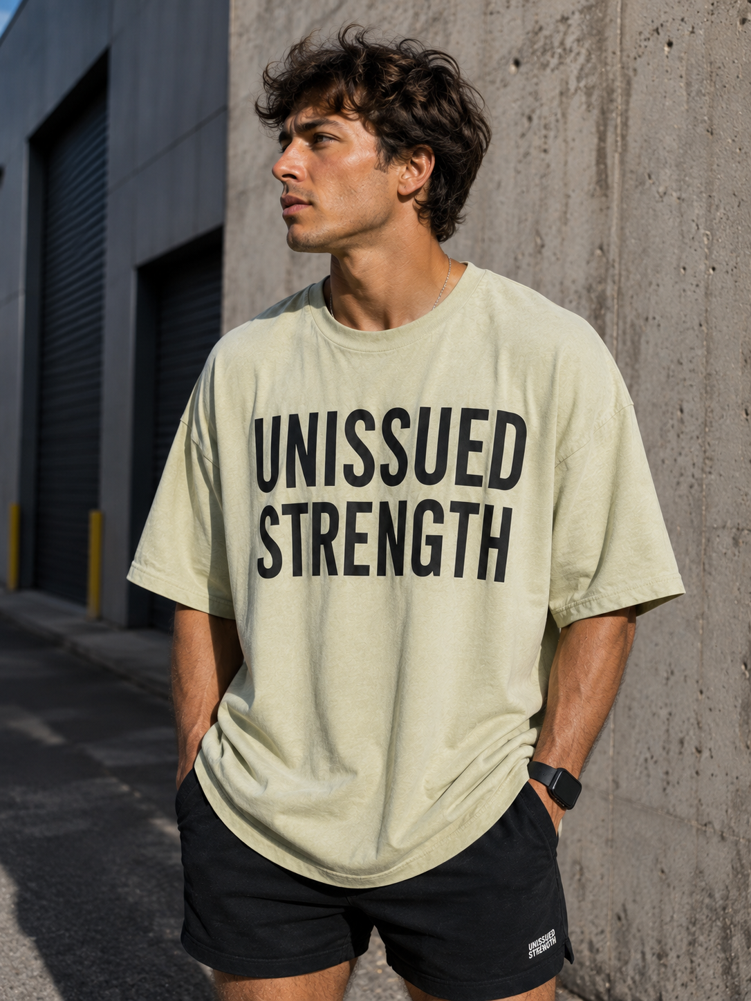 Unissued Strength Oversized Drop Shoulder T-Shirt | Relaxed Fit Heavyweight Tee